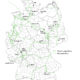 Deutschlandkarte die das bisherige und geplante Wasserstoff-Kernnetz anzeigt, Stand Juli 2024